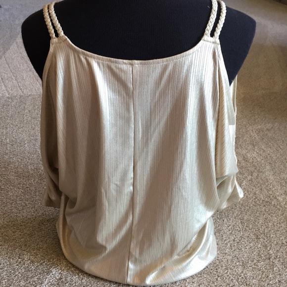 Thalia Sodi Tops - NWT Thalia Sodi Cold- Shoulder Top Gold Size S